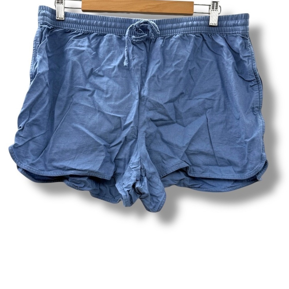 Banana Republic Factory Blue Linen Shorts Large Summer Casual Lightweight